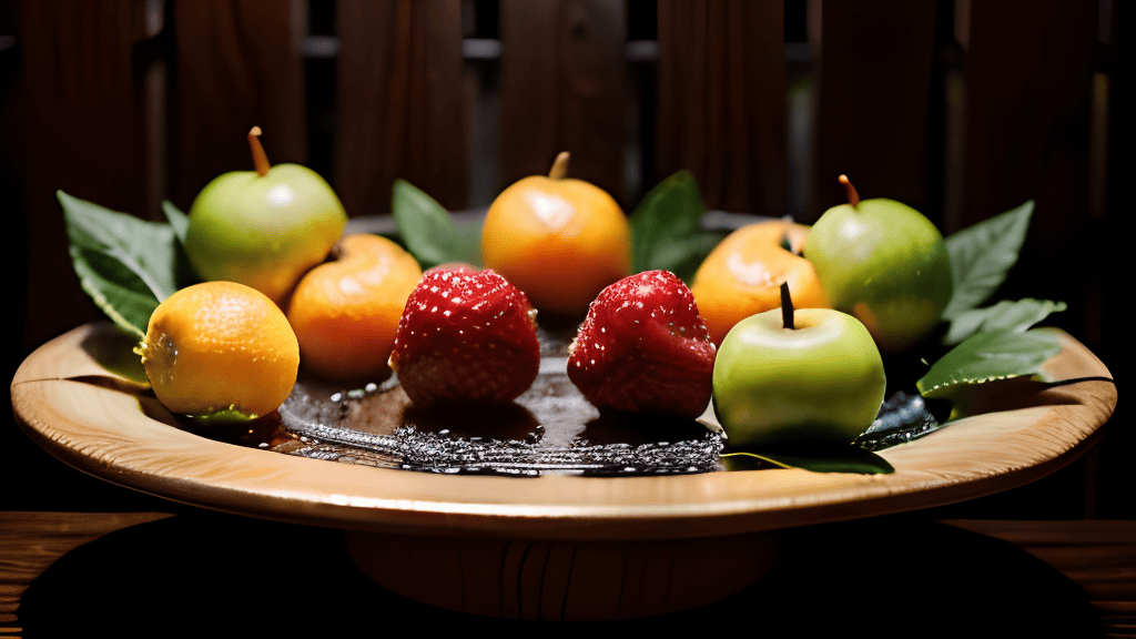 A bowl of fruit.