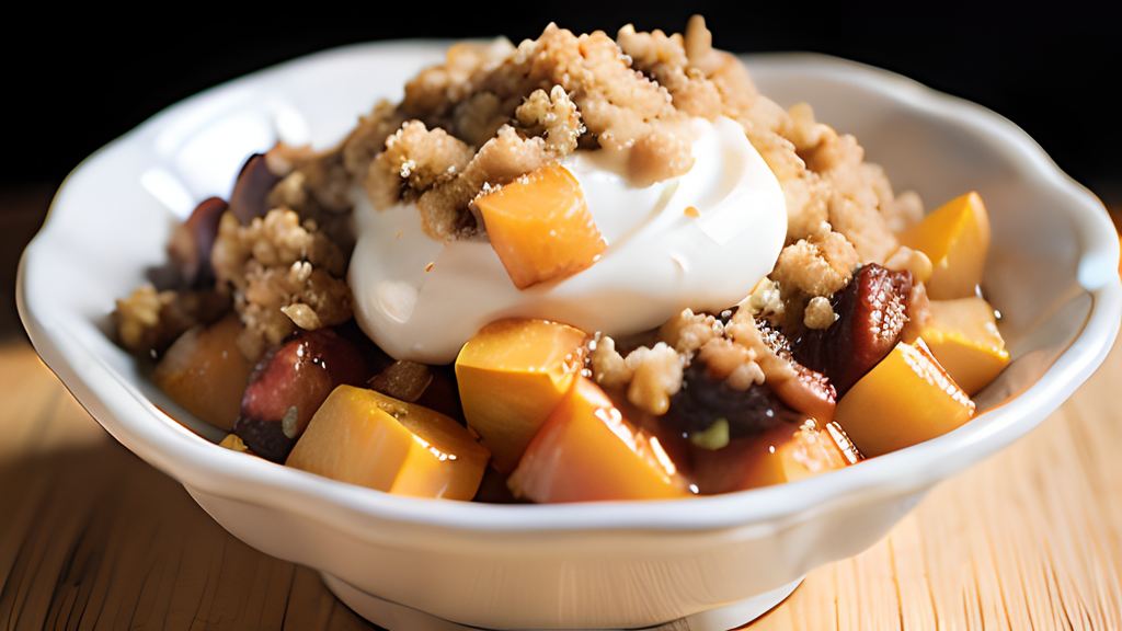 A white bowl with fruit in it.