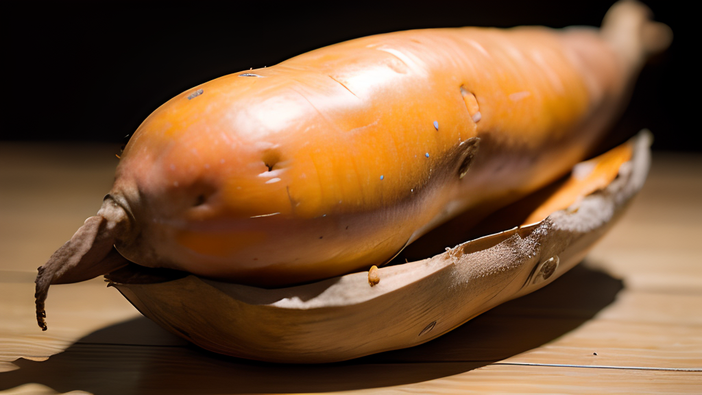 A carrot in a bowl.