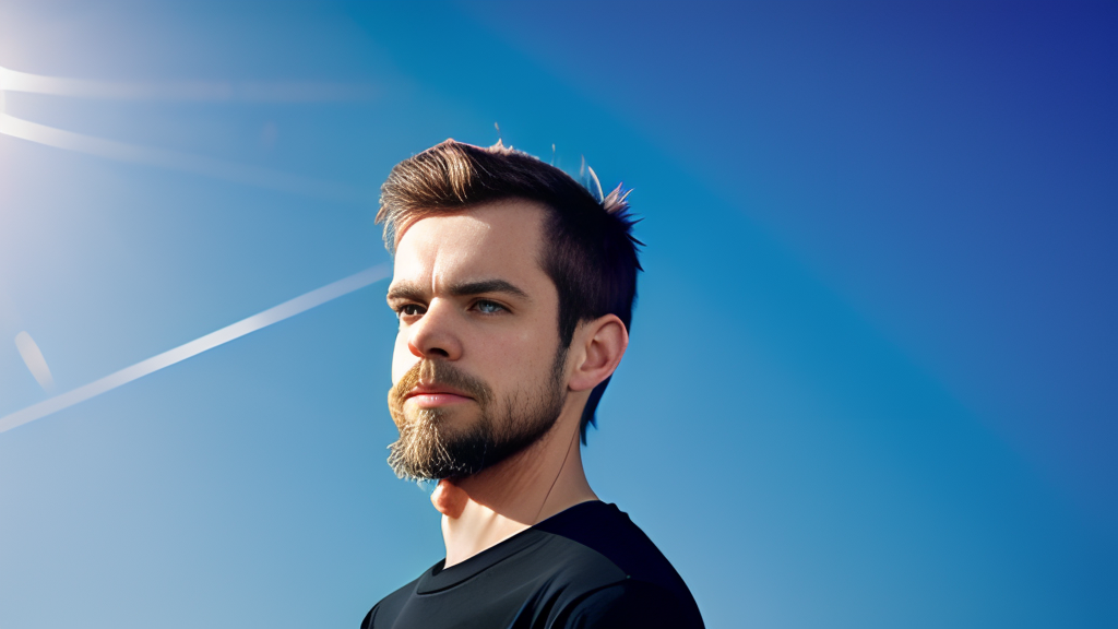 A man with a beard in front of a blue sky.