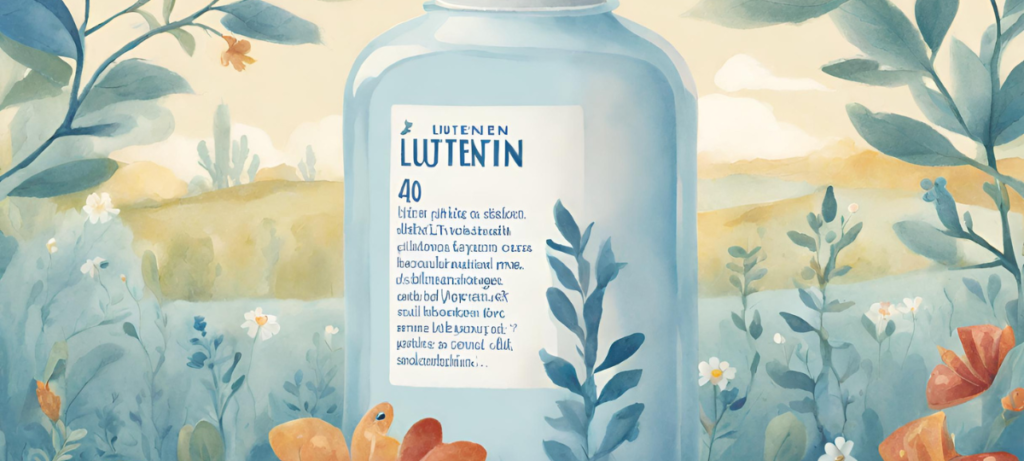 An illustration of a bottle of lotion in a field.